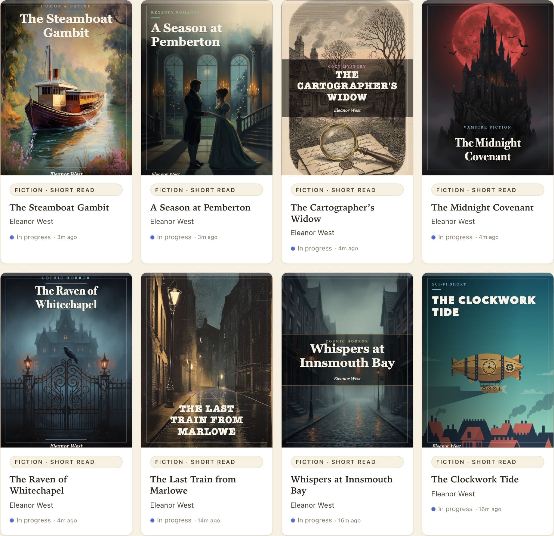 Library of AI-covered books